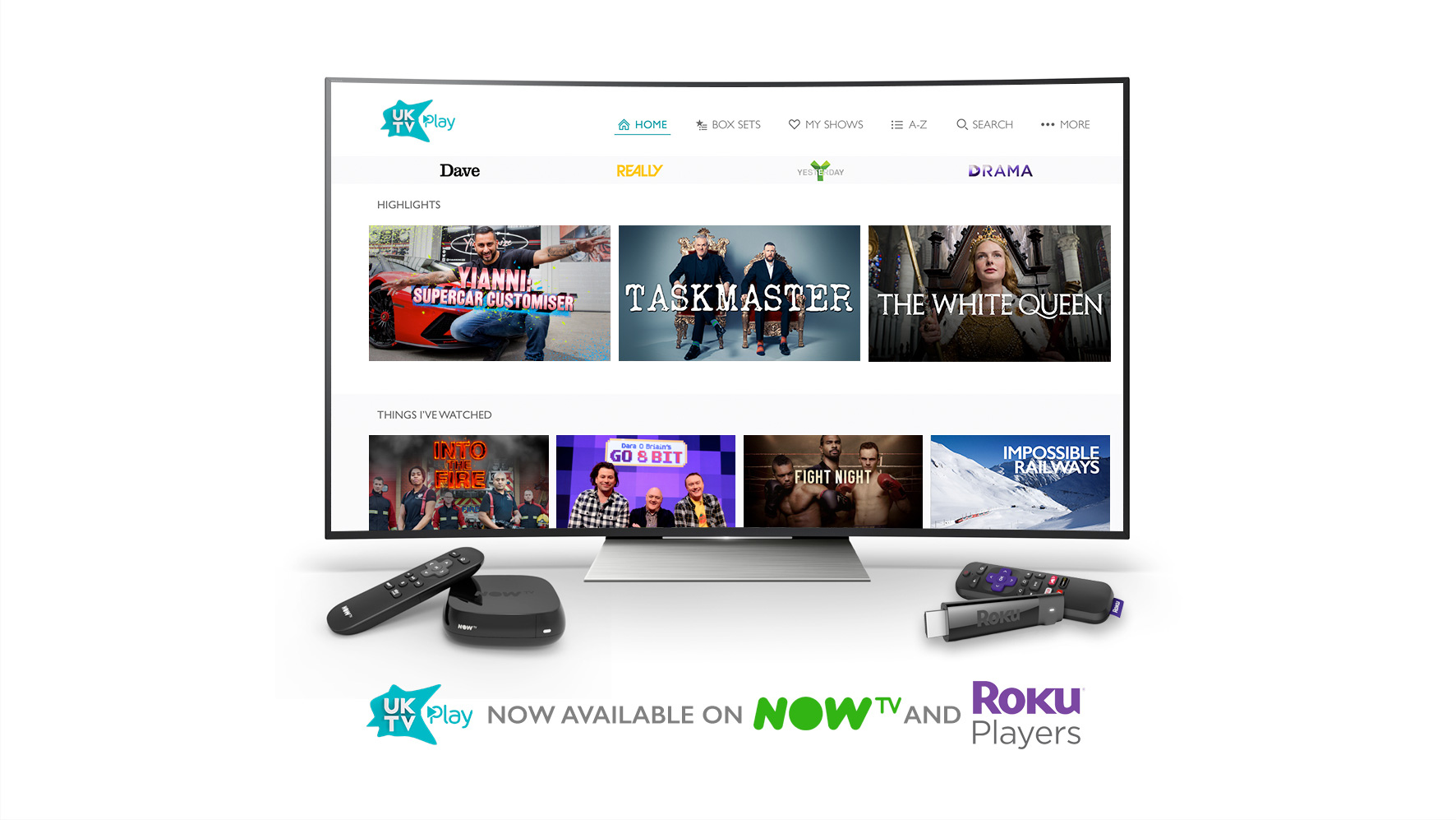 UKTV Play launches on NOW TV and Roku streaming players News UKTV Corporate Site